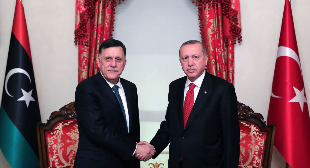 رجب طيب أردوغان وفايز السراج رجب طيب أردوغان وفايز السراج
