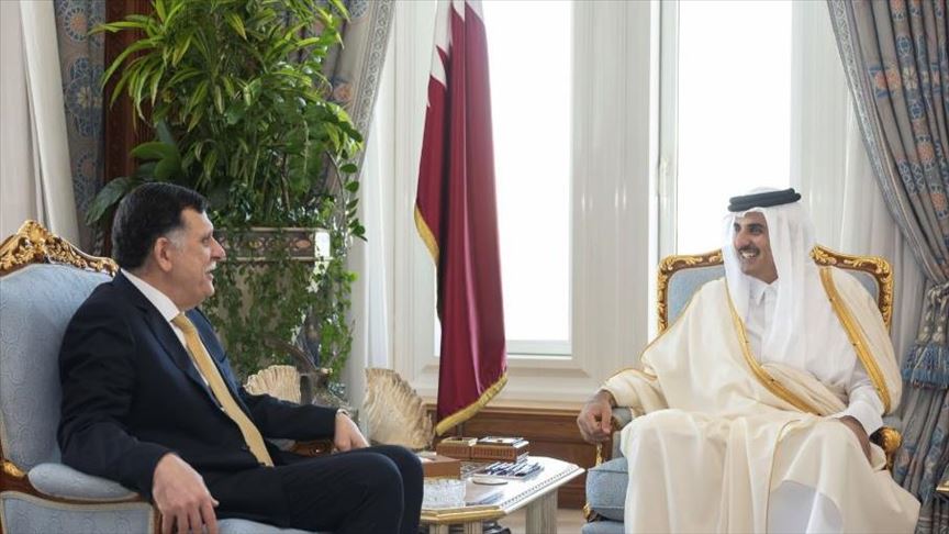 أمير قطر - فايز السراج