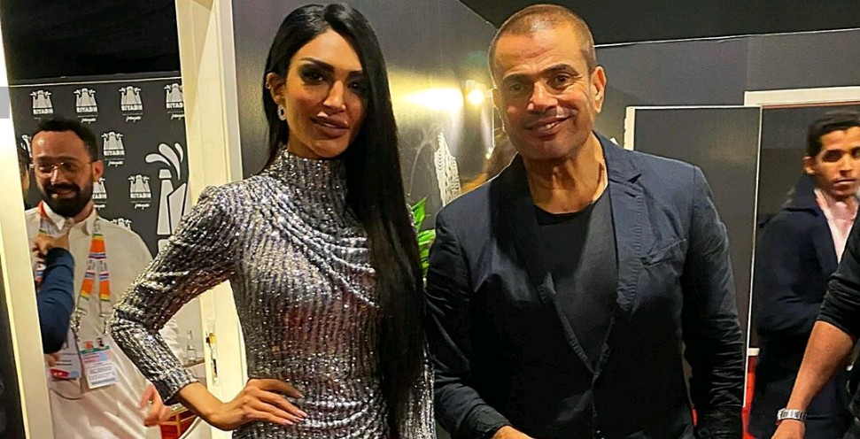 سالى عبد السلام مع عمرو دياب سالى عبد السلام مع عمرو دياب