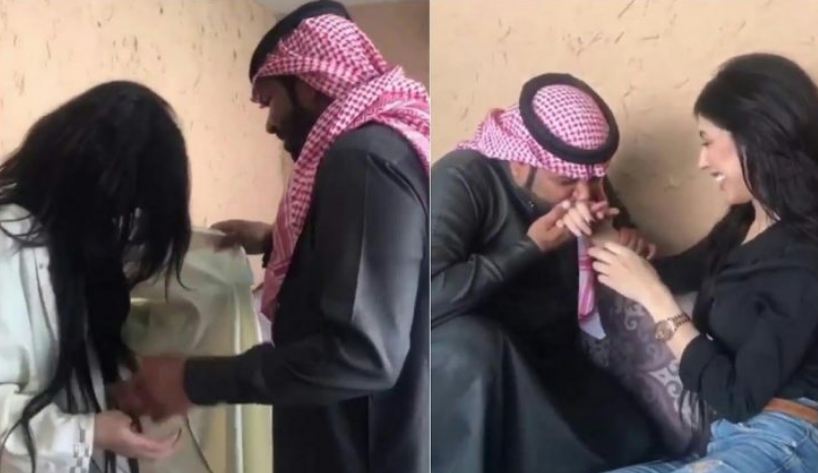 صور من فيديو العباءة الذي اثار غضبا في السعودية 