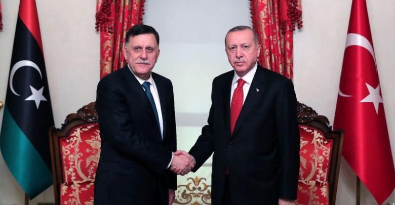 رجب طيب أردوغان وفايز السراج