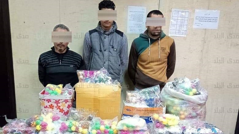 المتهمين عقب ضبطهم المتهمين عقب ضبطهم