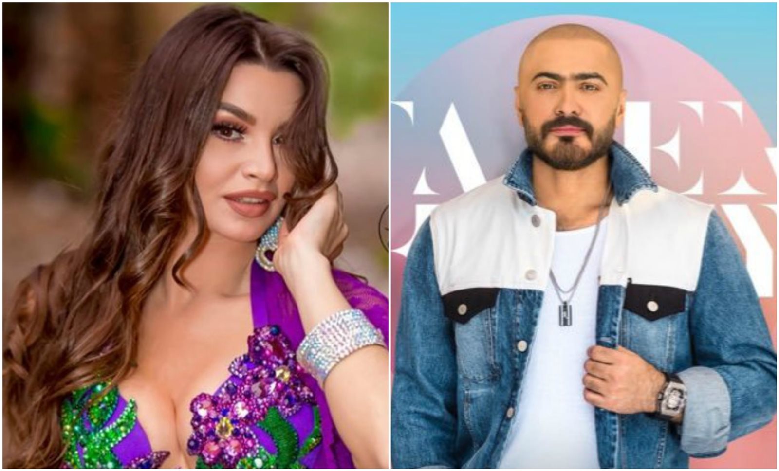 تامر حسنى و جوهرة 