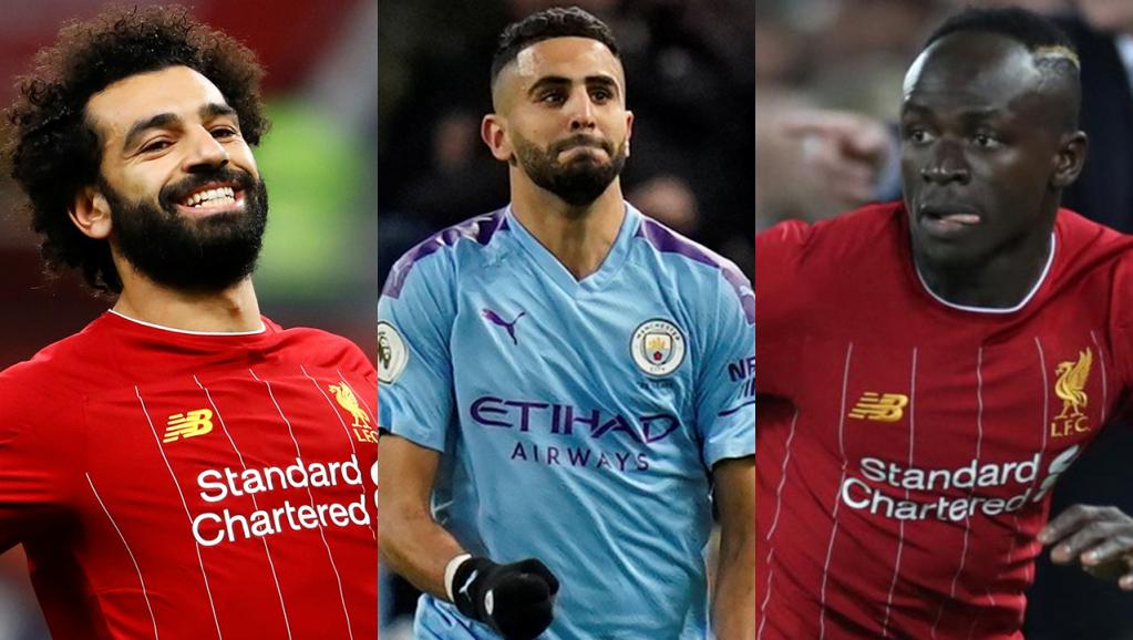محمد صلاح وساديو ماني ورياض محرز محمد صلاح وساديو ماني ورياض محرز