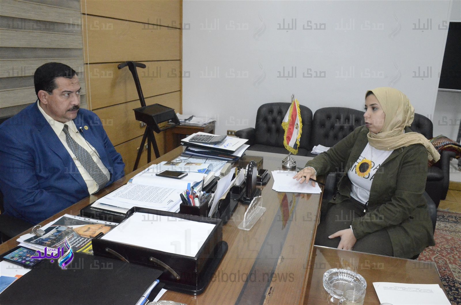  مؤمن شفيق أمين صندوق نقابة المهندسين مع محاور صدى البلد