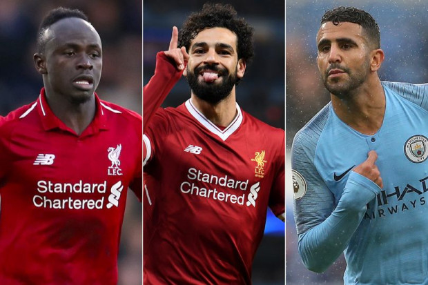 محمد صلاح وساديو مانى ورياض محرز
