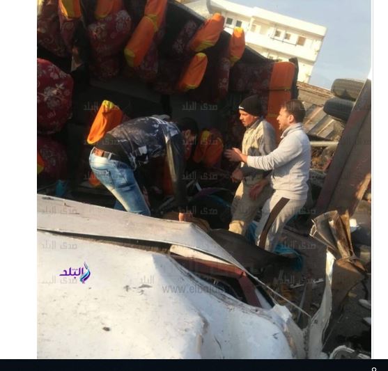 حادث طريق بورسعيد دمياط