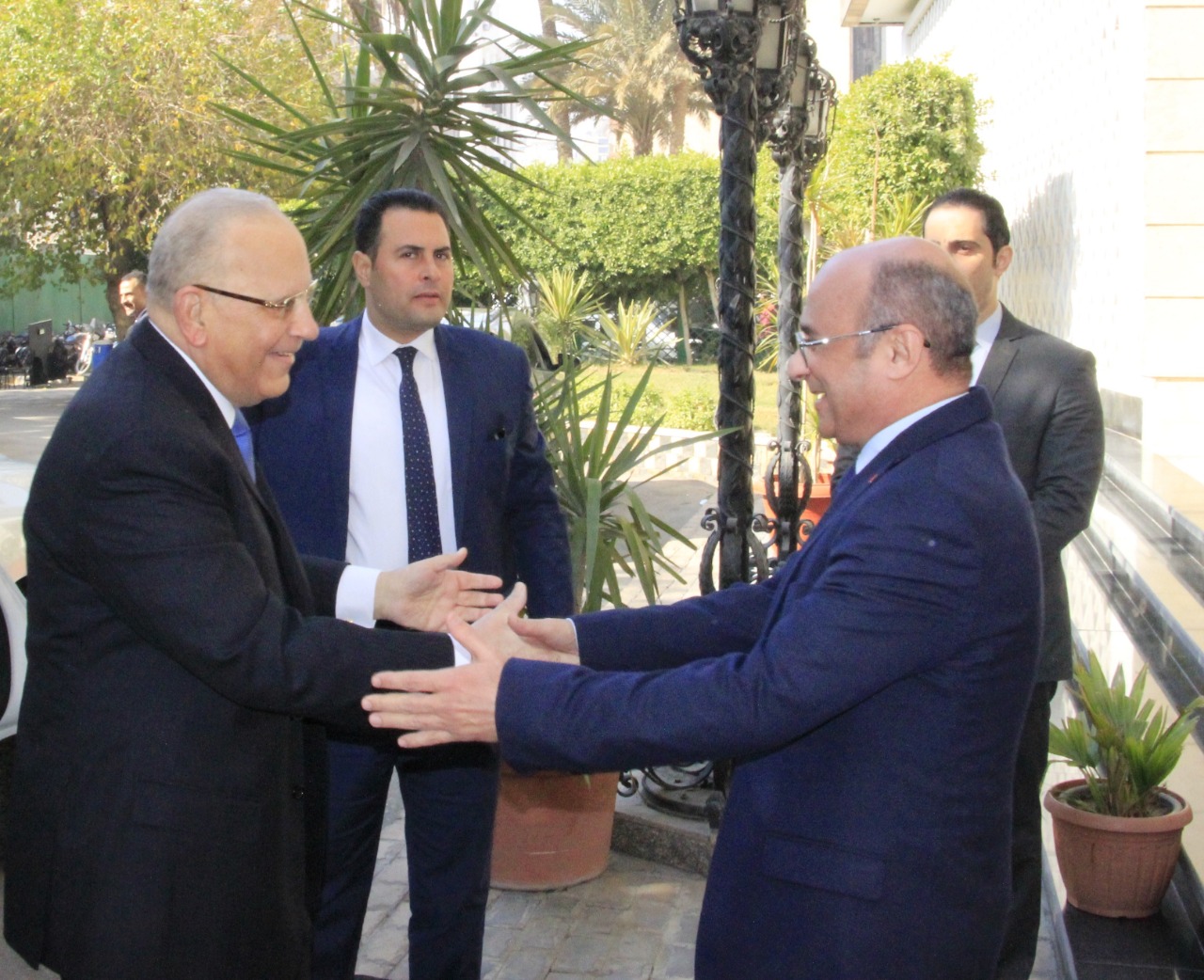 المستشار عمر مروان خلال استقباله وزير العدل السابق المستشار عمر مروان خلال استقباله وزير العدل السابق