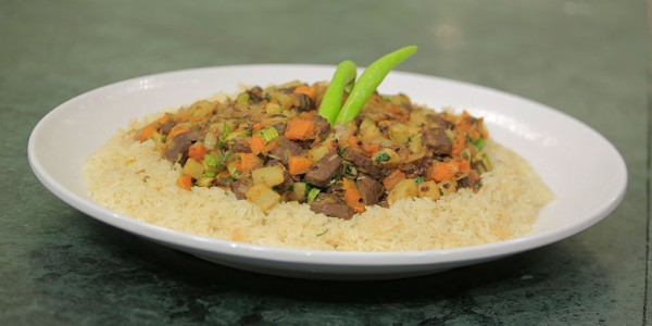 طريقة عمل أرز بالكبدة والخضروات للشيف شربيني