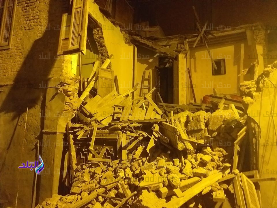 . انهيار عقار قديم مكون من طابقين في كفر الشيخ