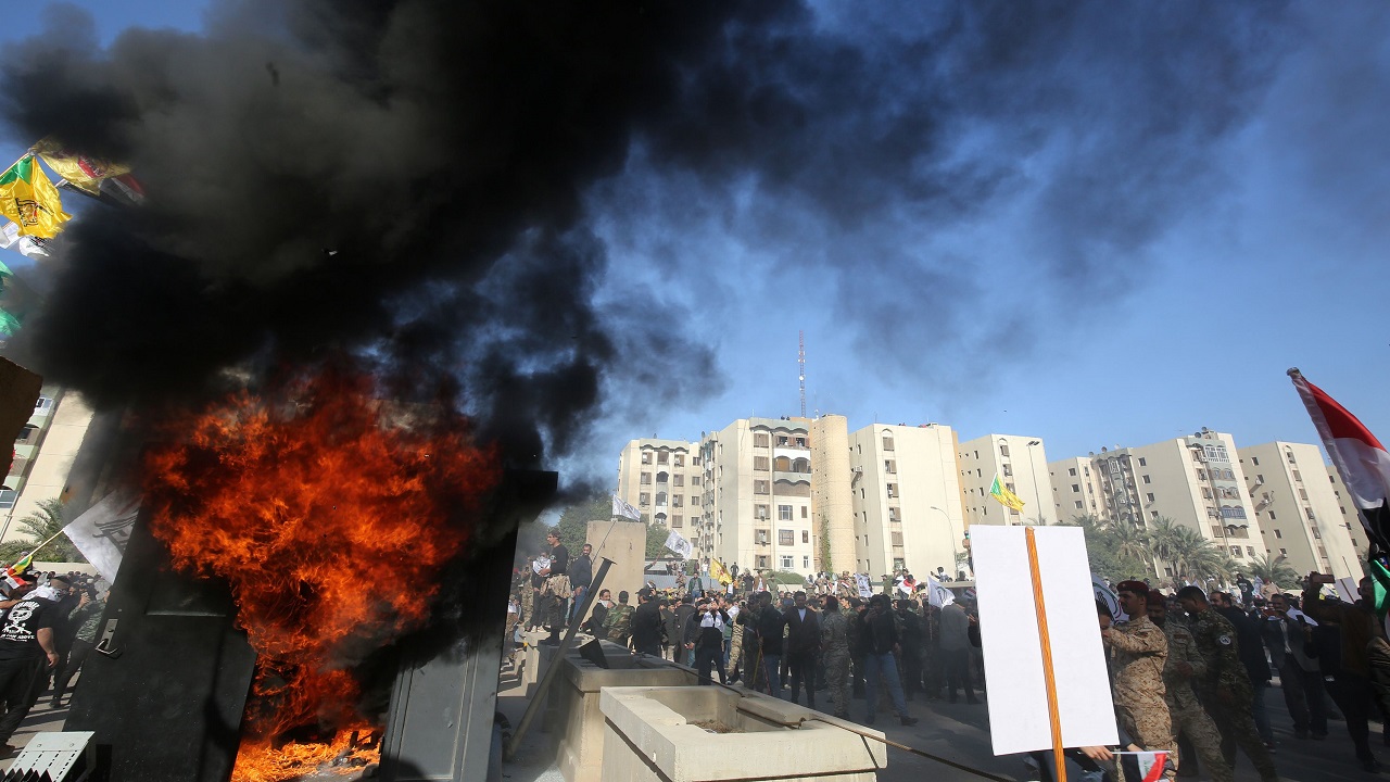 الاعتداء على السفارة الأمريكية في العراق الاعتداء على السفارة الأمريكية في العراق