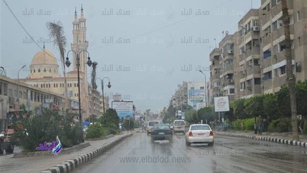 أمطار خفيفة في مناطق متفرقة بـ كفر الشيخ