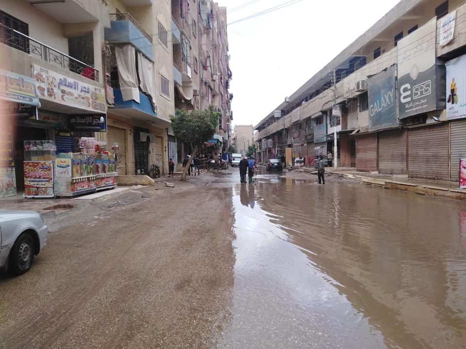 انفجار خط مياه