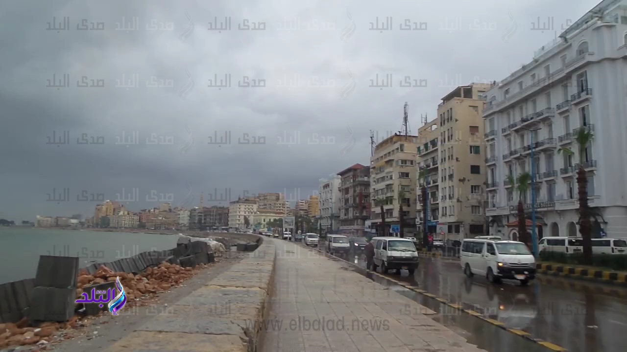 أمطار غزيرة وطقس سيئ في الإسكندرية