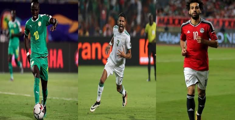 محمد صلاح ورياض محرز وساديو مانى محمد صلاح ورياض محرز وساديو مانى