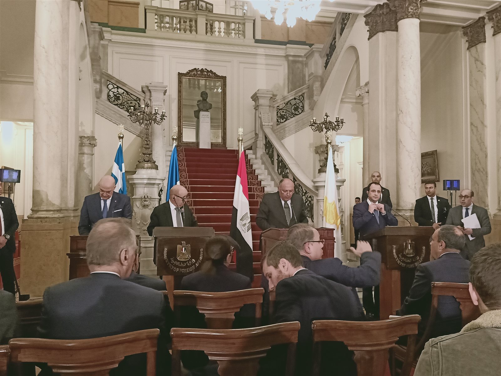 جانب من أعمال المؤتمر الصحفي