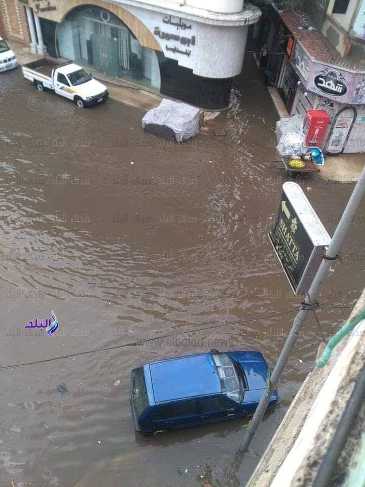 أمطار غزيرة على دمياط