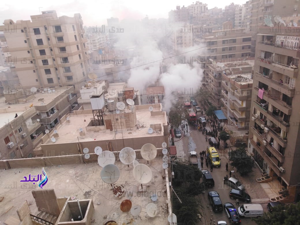 حريق فيلا إيهاب توفيق
