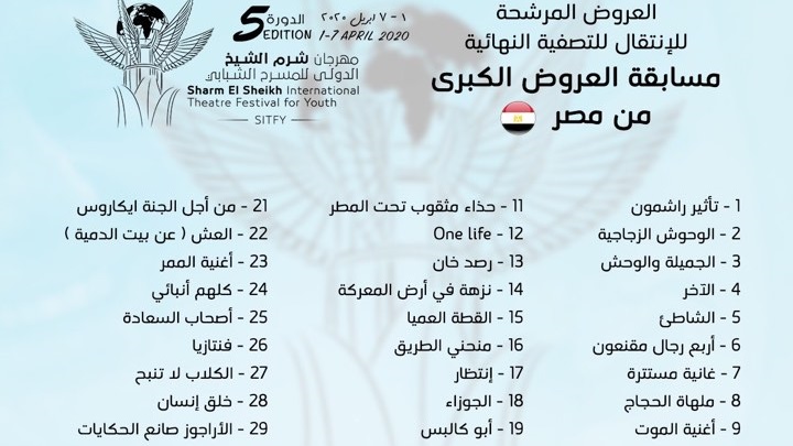 مهرجان شرم الشيخ الدولي للمسرح الشبابي