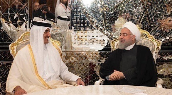لقاء تميم بن حمد وحسن روحاني 
