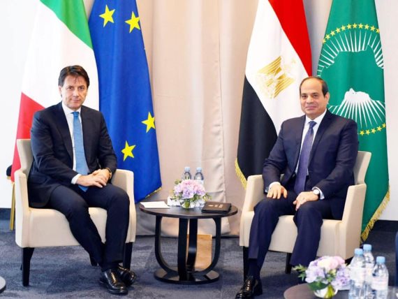 الرئيس السيسي ورئيس وزارء ايطاليا الرئيس السيسي ورئيس وزارء ايطاليا