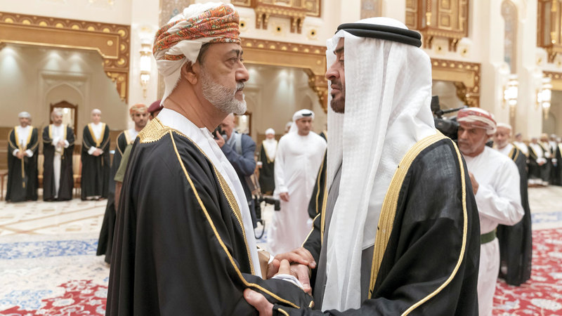 السلطان هيثم وولى عهد أبو ظبي الشيخ محمد بن زايد السلطان هيثم وولى عهد أبو ظبي الشيخ محمد بن زايد