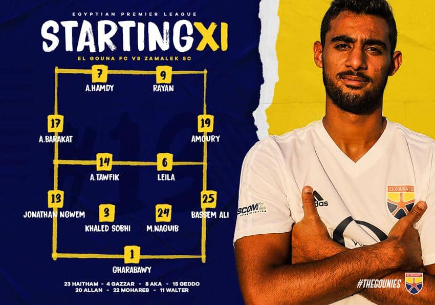 تشكيل الجونة لمواجهة الزمالك