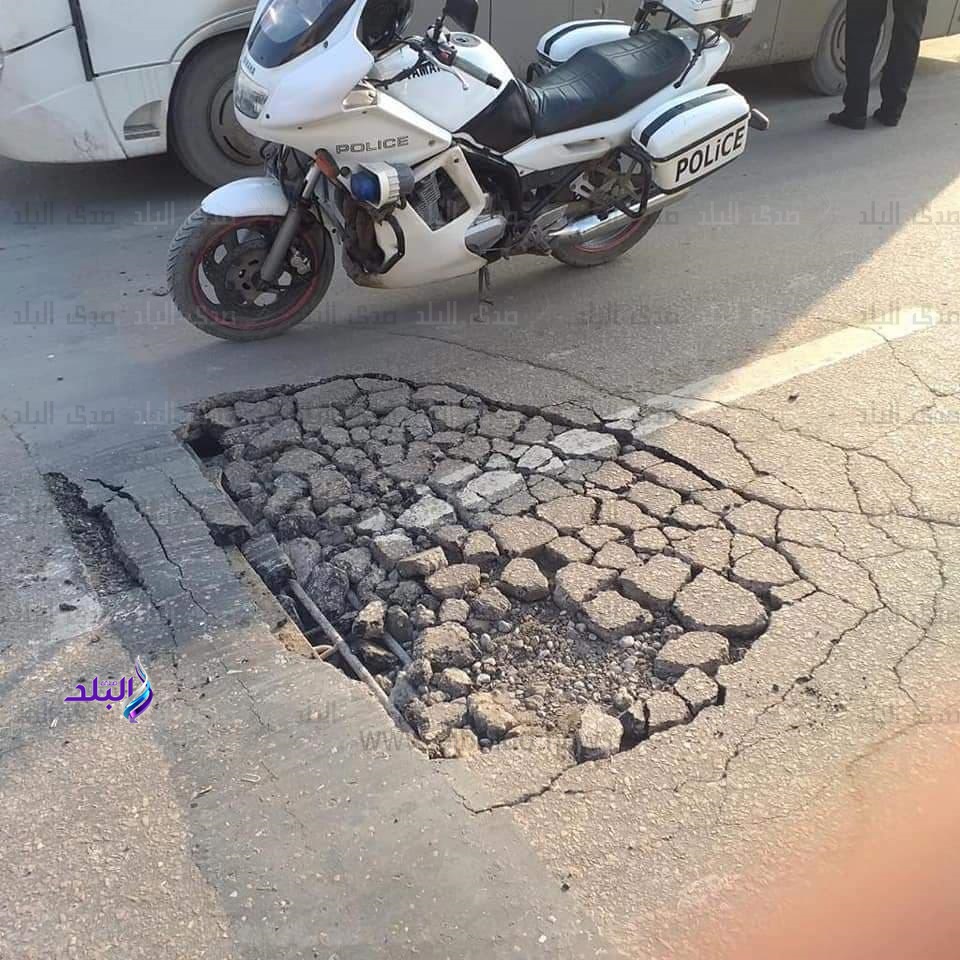 انهيار جزئي بكوبري محرم بك