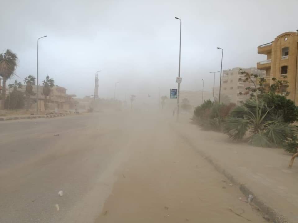 هطول أمطار متوسطة علي شمال سيناء