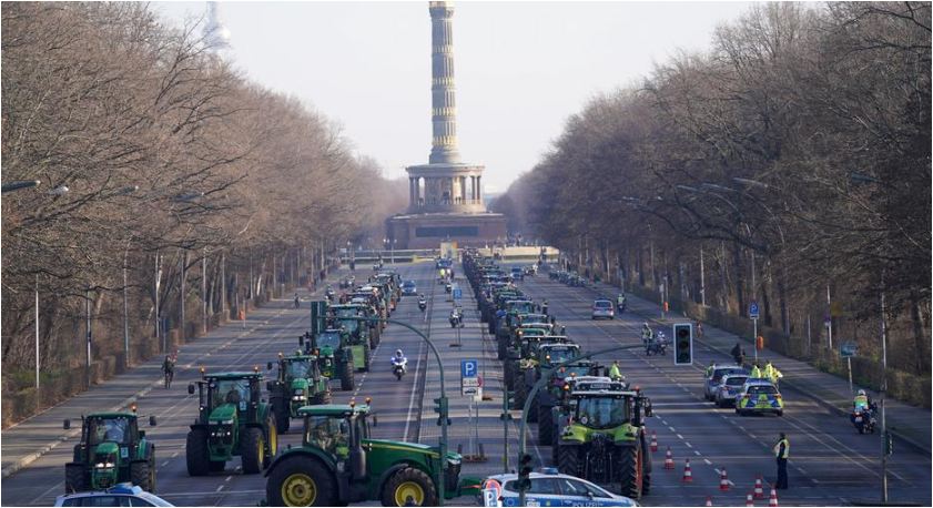 مظاهرات بالجرارات في ألمانيا