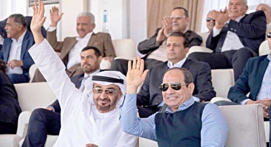 الرئيس السيسي والشيخ محمد بن زايد في افتتاح قاعدة برنيس الرئيس السيسي والشيخ محمد بن زايد في افتتاح قاعدة برنيس