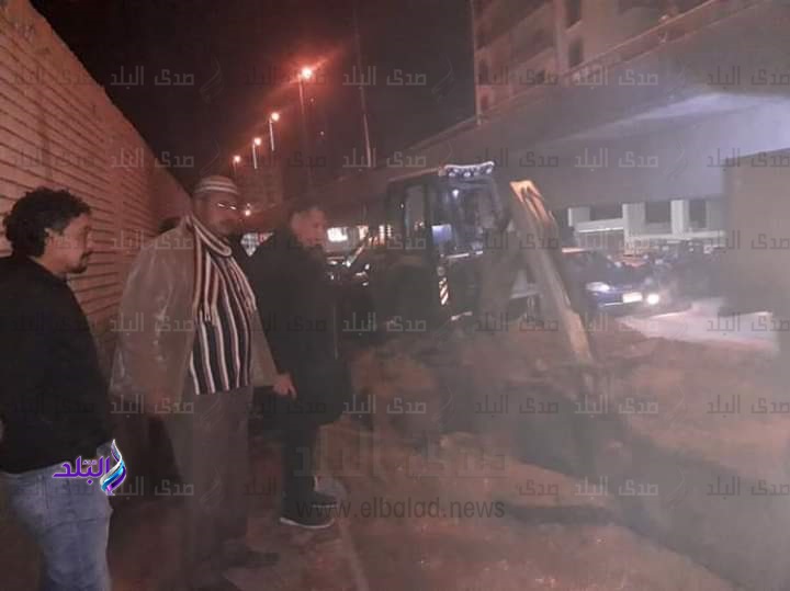 كسر خط المياه