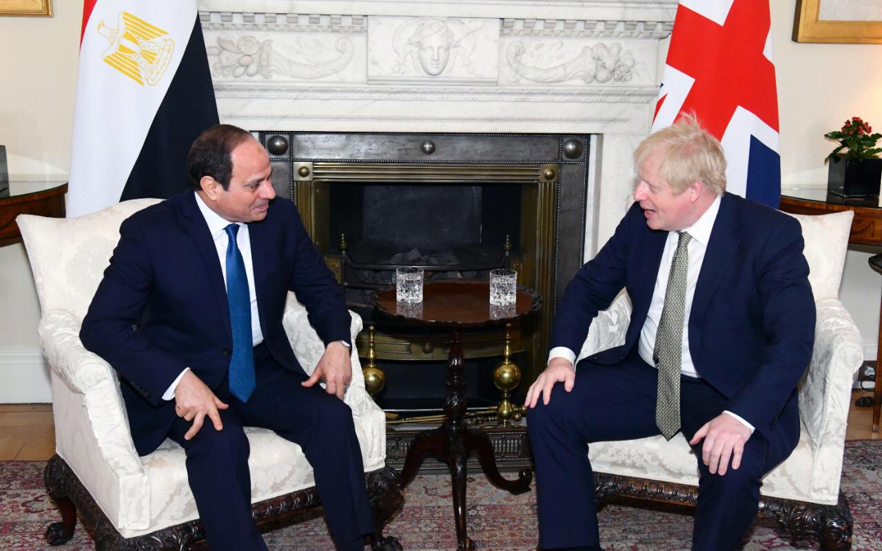 الرئيس السيسى ورئيس وزراء بريطانيا 