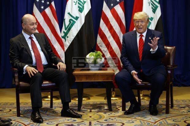 دونالد ترامب وبرهم صالح