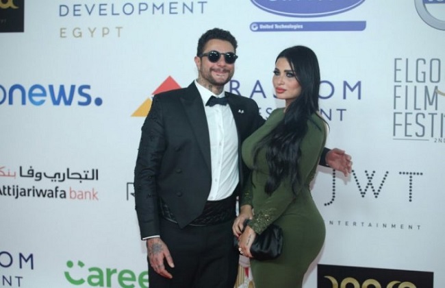 احمد الفيشاوى وزوجته 