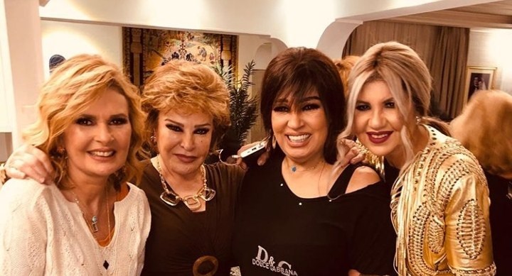 الفنانة صفية العمري وفيفي عبد ويسرا وبوسي شلبي 