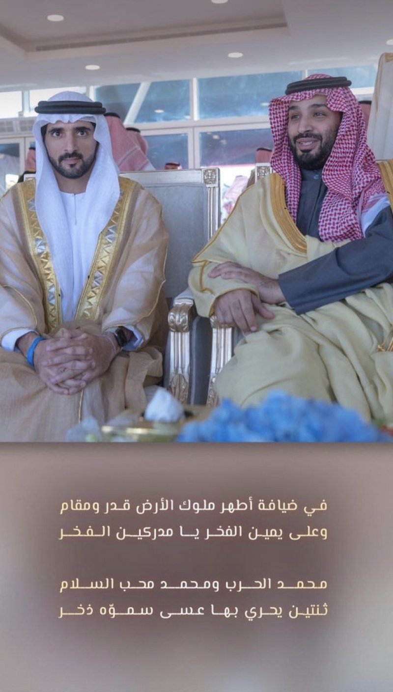 صورة تجمع ولي عهد دبي مع ولي عهد السعودية