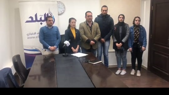 صحيي صدى البلد والإعلامية فيحاء خلال وقفة الحداد 