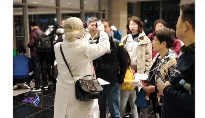 الفحص الطبي للكورونا داخل مطار القاهرة 