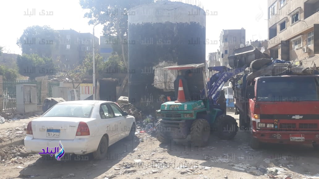 رفع القمامة بمحيط شجرة مريم 