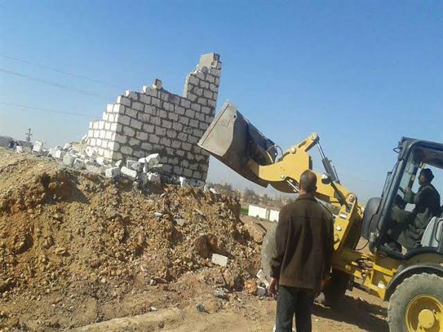 ازالة التعديات على املاك الدولة 