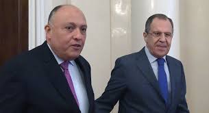 صورة لــ شكري ولافروف خلال لقاء سابق
