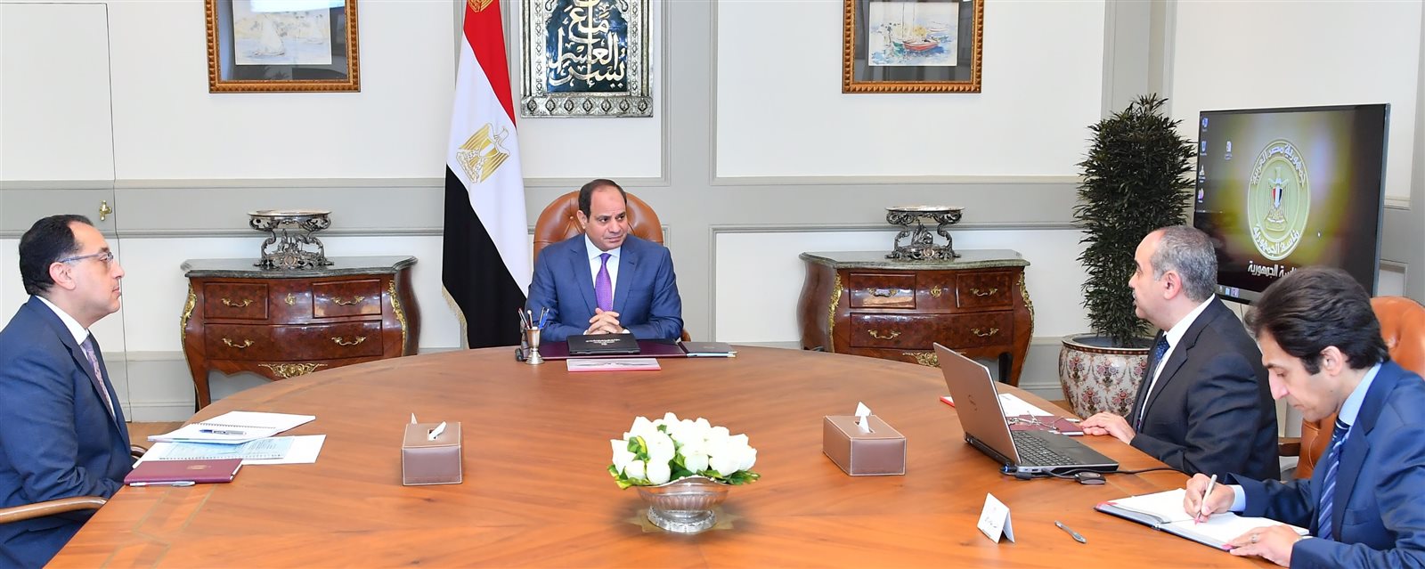 الرئيس عبد الفتاح السيسى خلال الاجتماع