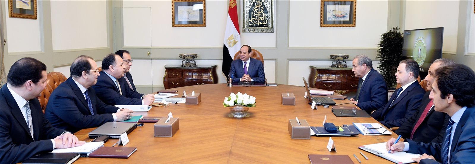 الرئيس السيسى خلال الاجتماع