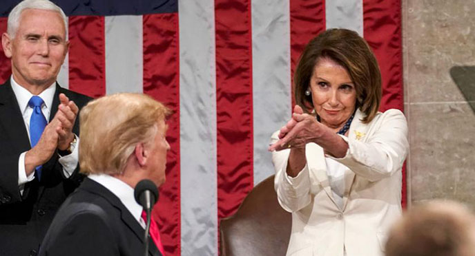 ترامب وبيلوسى 