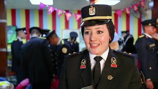 طلبة وضباط أكاديمية الشرطة فى معهد الاورام