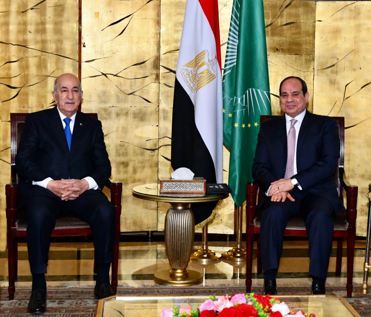 الرئيس السيسى ونظيره الجزائرى