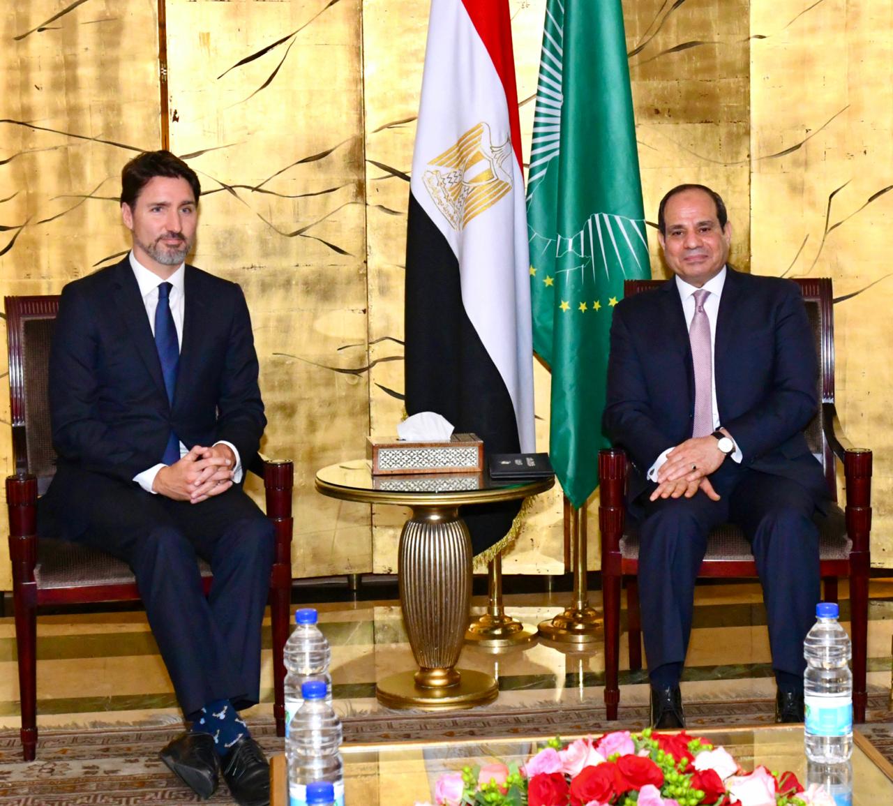 الرئيس عبد الفتاح السيسي ورئيس وزراء كندا