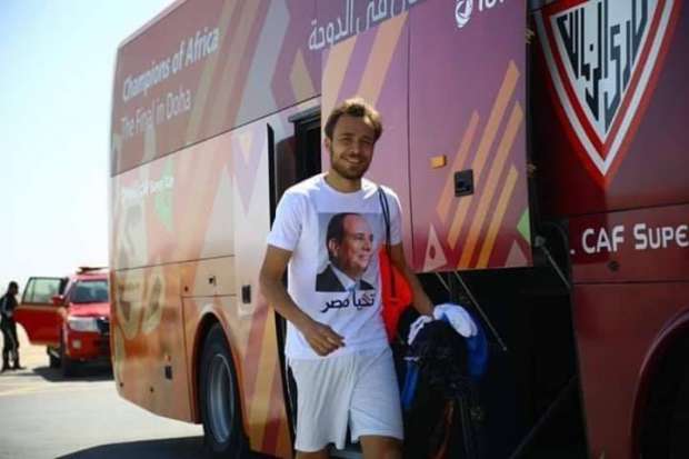 لاعبي الزمالك من داخل قطر 