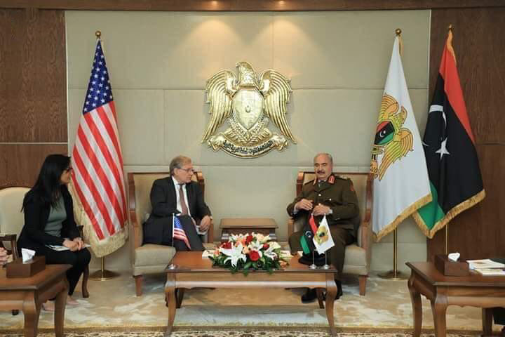 المشير خليفة حفتر والسفير الأمريكي